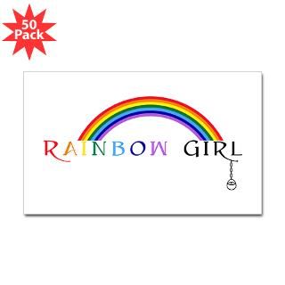 Rainbow Girl Rectangle Sticker