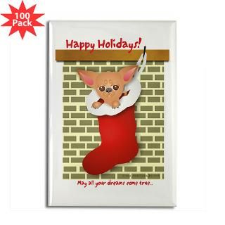 chihuahua christmas stocking rectangle magnet 100 $ 169 99