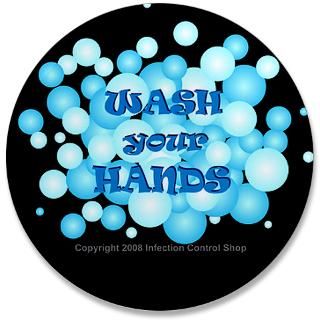 Promote infection control with these big 3.5 inch buttons.