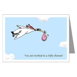 Lg Aviator Stork Baby Shower Invitations  20 Pk  Animal Art Gifts by