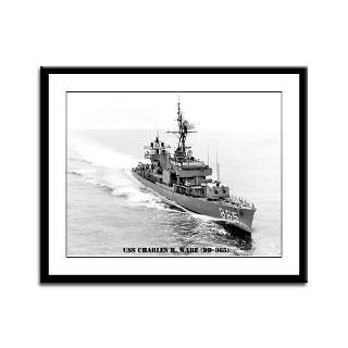 WARE Framed Panel Print  THE USS CHARLES R. WARE (DD 865) STORE