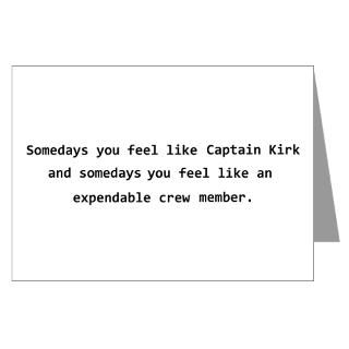 Captain Kirk expendable crew Greeting Cards (Pk of for