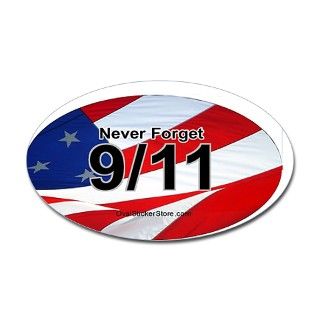 America Gifts  America Bumper Stickers  Never Forget 9/11 (Oval)