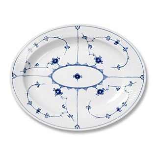 Royal Copenhagen Blue Fluted Plain Oval Platter, 14.25