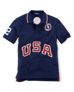 Ralph Lauren Childrenswear Boys Team USA Olympic Mesh Polo   Sizes S