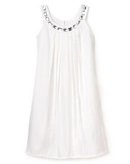 Angels Girls Texture Glaze White Dress   Sizes 7 14