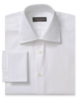 Canali Textured Solid Dress Shirt   Contemporary Fit
