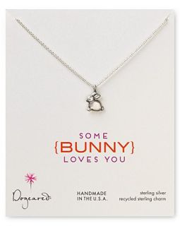 Dogeared Some Bunny Loves You Pendant Necklace, 18