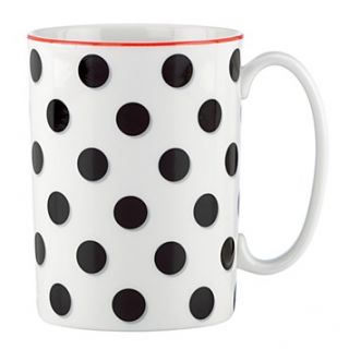 kate spade new york spots mug price $ 20 00 color white and black