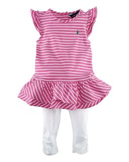 Stripe Jersey Dress & Legging Set   Sizes 9 24 Months