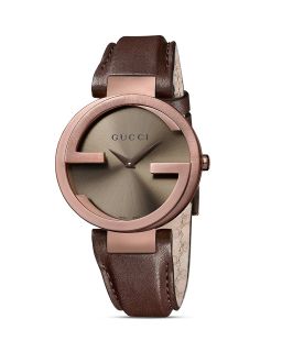 Gucci Interlocking Collection Brown PVD Case Watch with Brown Dial and