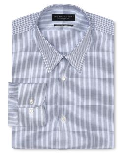 The Mens Store At Blue Grid Dress Shirt   Contemporary