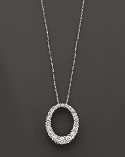 Oval Pendant Necklace in 14 Kt. Gold, 0.50 ct. t.w.