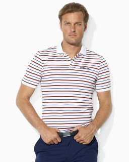 fit short sleeved striped tech pique polo orig $ 89 50 was $ 53 70