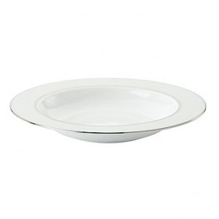 lane rim soup bowl price $ 63 00 color white w taupe and platinum trim