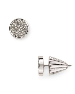 rebecca minkoff pave circle earrings price $ 68 00 color silvertone w