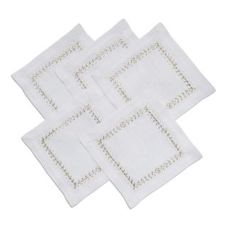 napkin set of 6 price $ 75 00 color white gold silver quantity 1 2 3