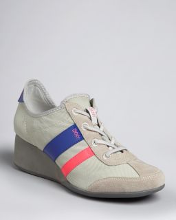dkny lace up wedge sneakers raina price $ 85 00 color flint cobalt