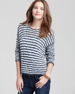 aqua sweater stripe drop shoulder price $ 88 00 color mallard white