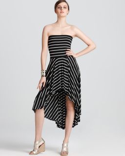 aqua high low dress stripe tube price $ 98 00 color black white size