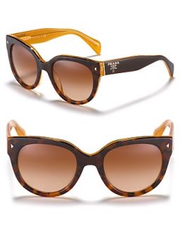 Prada Womens Timeless Heritage Rounded Wayfarer Sunglasses
