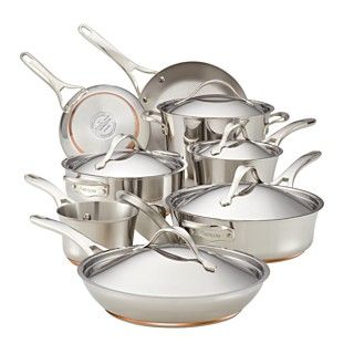 Anolon Nouvelle Stainless Steel 14 Piece Cooking Set