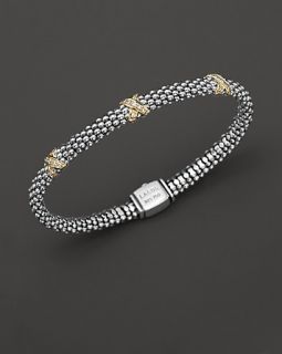 Lagos X Collection Sterling Silver And 18K Yellow Gold 6mm Rope
