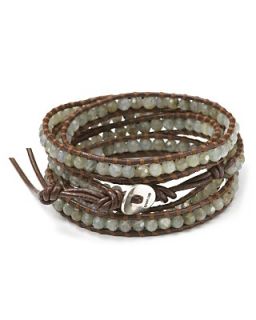 Chan Luu Semiprecious Stone Embellished Leather Wrap Bracelet