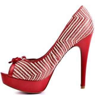 Paris Hiltons Multi Color Beth   Red Woven Patent for 99.99