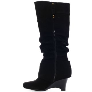 Rounded Up Suede Boot   Black, Naughty Monkey, $98.99,