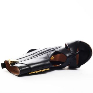 Zayn Heel   Black Leather, LAMB, $341.99