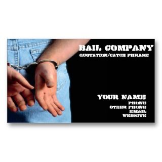 Bail bondsman business card