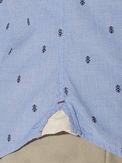 Linea Gibson jaqcuard short sleeved shirt Blue   