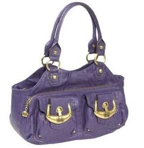 Kathy Van Zeeland Purple Double Trouble Satchel Handbag