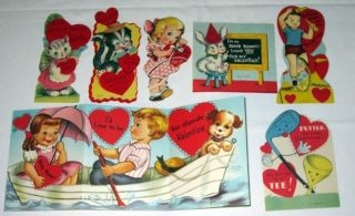 Lot of 36 Vintage Childrens Valentines Day Cards