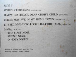 Kate Smith LP Christmas Album 1966 RCA Orpr LSP 3607 Stereo VG