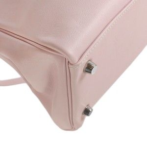 Authentic Hermes Kelly 32cm Rose Dragee Leather Silver PHW Shoulder