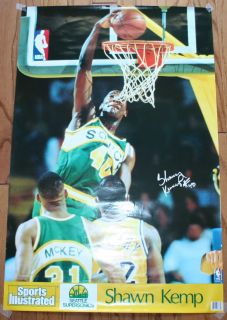 Shawn Kemp NBA Sports Illustrated 1991 Poster