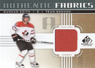 Used Authentic Fabrics Jersey Gold AF DK Duncan Keith D Canada