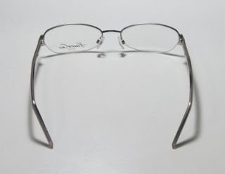 New Kenneth Cole 563 55 18 135 Silver Gray Horn Semi Rim Eyeglass