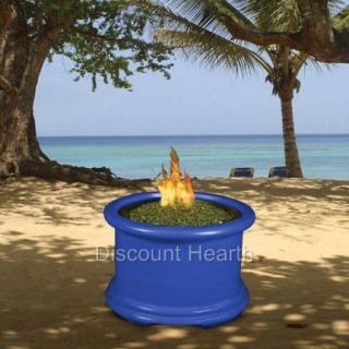 Island 19x28 Gas Fire Pit Firepit Fire Glass 7 Colors LP Tank Fit