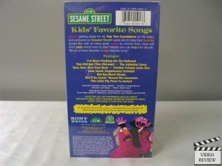 Sesame Street Kids Favorite Songs VHS New SEALED 074645159133