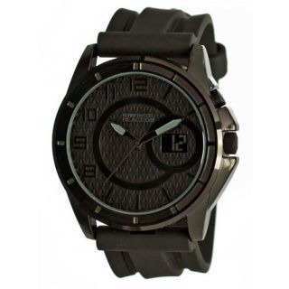 Kenneth Cole Reaction Straps Black Dial Polyurethane Band Mens Watches