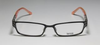 New Kensie Show Off 50 15 135 Black Metal Eyeglasses Glasses Frame