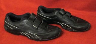 Black Reebok Athletic Shoes Cleats Kids Size 7 Soccer Baseball Velcro