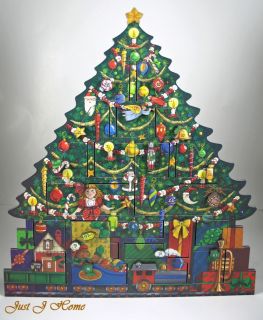 Byers Choice Wood Christmas Tree Advent Calendar