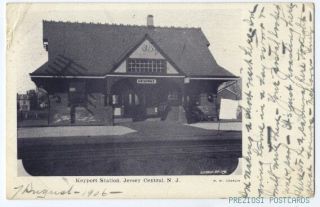 Jersey Central Railroad Station Keyport NJ 1906
