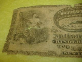 National Union Bank Note Colby Spinner Kinderhook NY Banknote