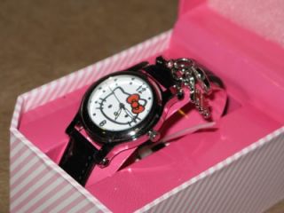 New Hello Kitty Kimora Lee Simmons Sanrio Charm Accent Watch Black