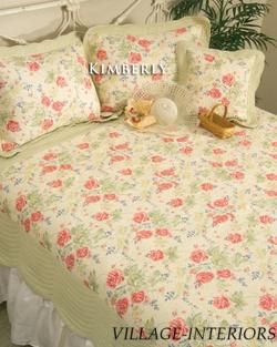Shabby Roses Chic Kimberly Oversize Queen Quilt Set